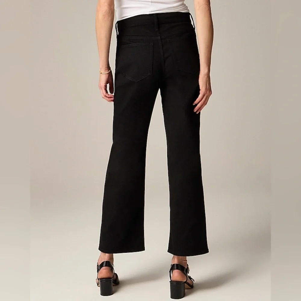 NWT J.Crew Slim-wide jean Black Size 32 Preppy Fall 2024 Stretch High Rise